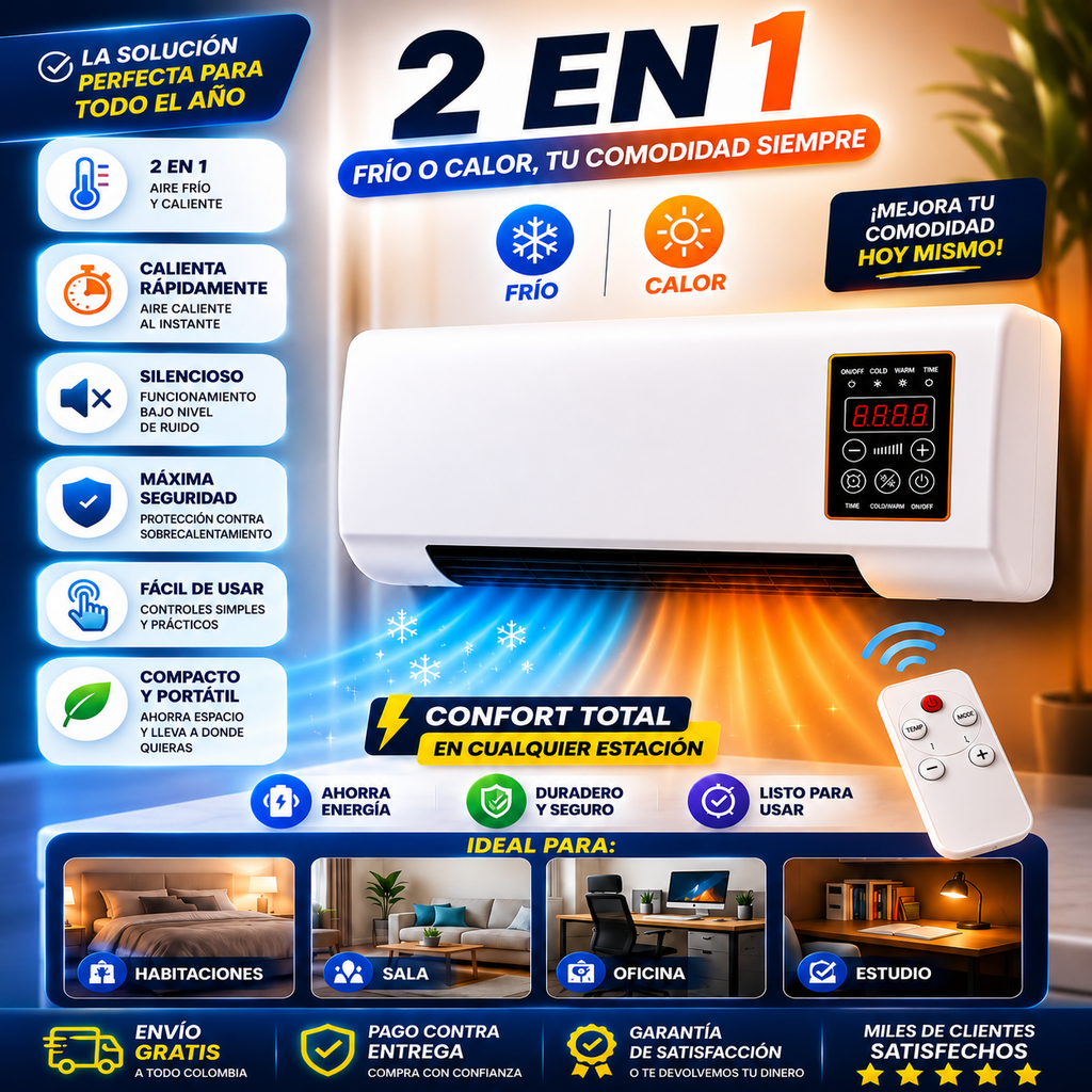 Aire Acondicionado Frio o Calor 2 en 1